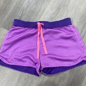 Purple athletic shorts